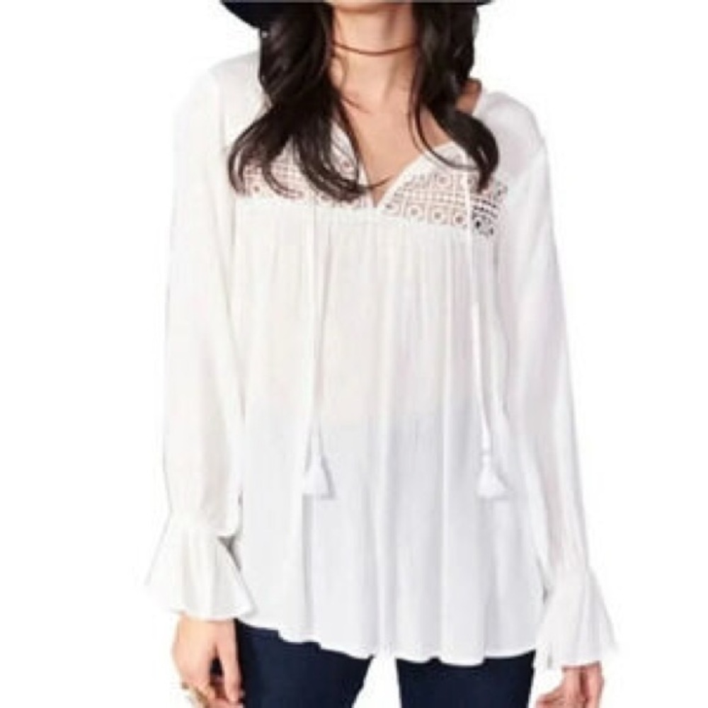 Show Me Your MuMu White Lace Blouse